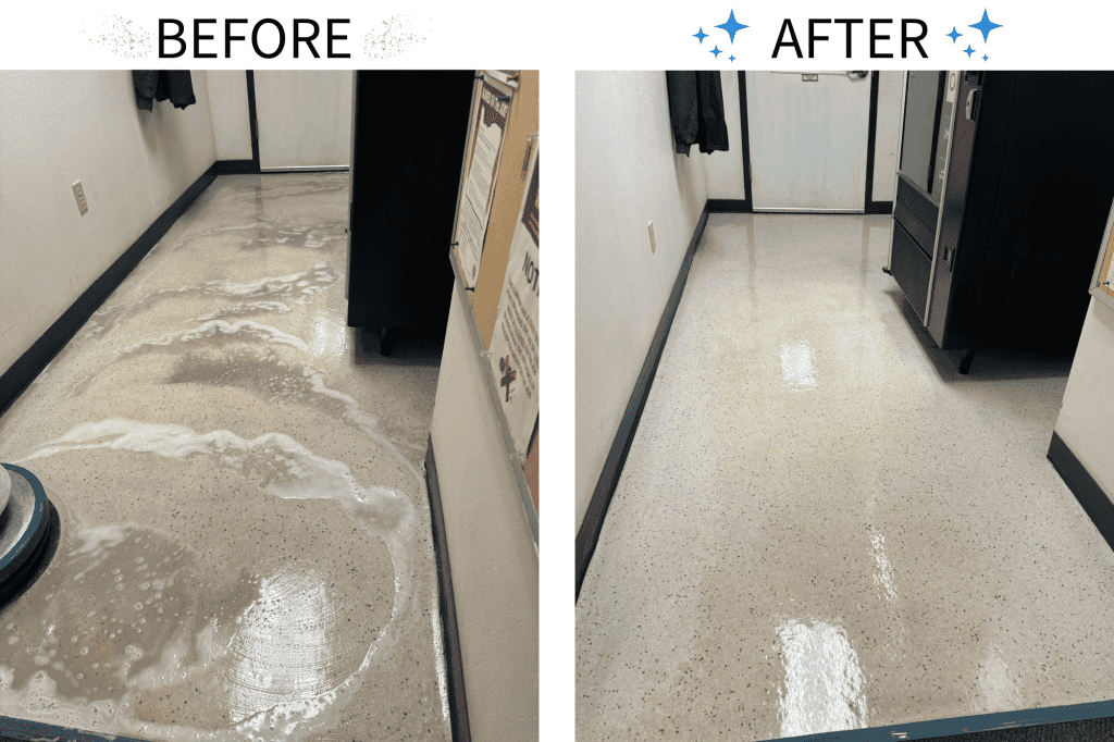 deep clean linoleum floor