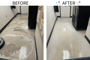 deep clean linoleum floor