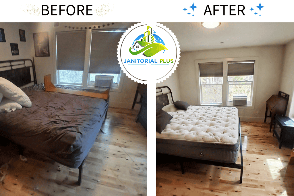 before & after bedroom cleaning